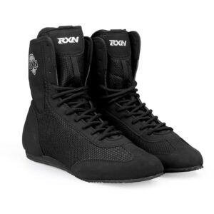 RXN Boxing Shoes for Men and Women Lace Up Non Slip Rubber Sole Lightweight Mid High Top | BX-17 High Top Boxing Boots for Men & Women
